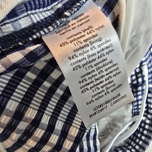 Onia The Calder Swim Trunks Mens XL Blue Plaid Check Quick Dry Shorts Hybrid - Picture 8 of 9